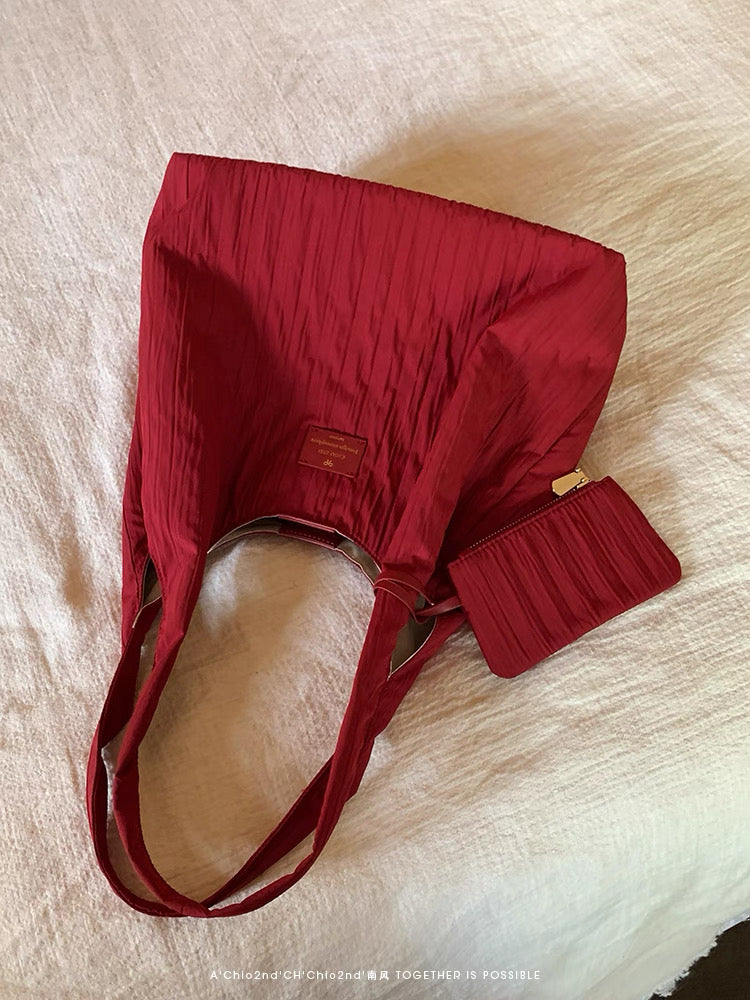 Túi tote đỏ Chio’2nd rộng rãi