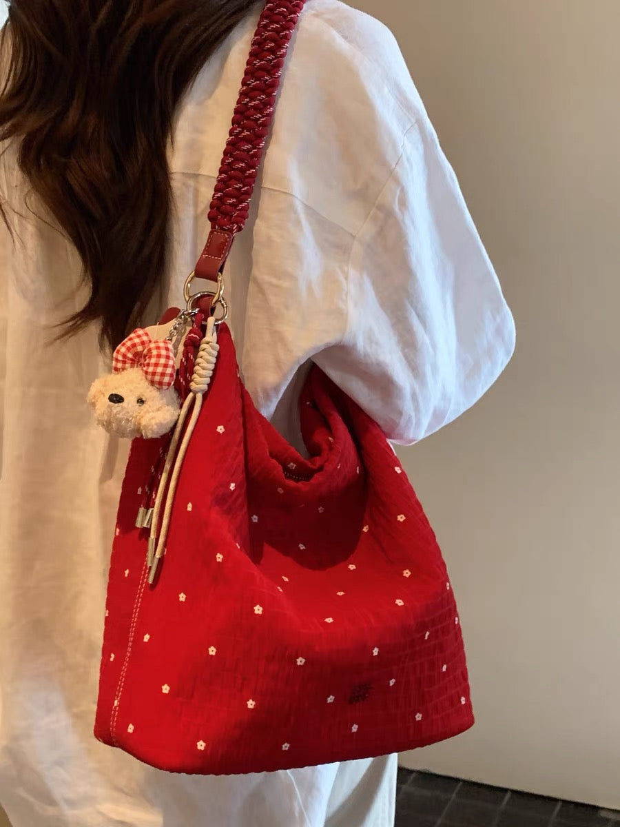 Túi tote đỏ hoa nhí Chio’2nd