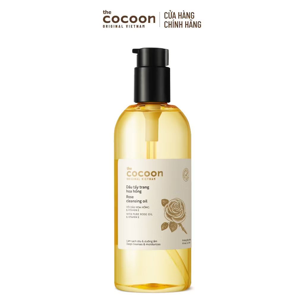 ￼Dầu tẩy trang hoa hồng Cocoon tẩy sạch makeup chuyên nghiệp & dưỡng ẩm