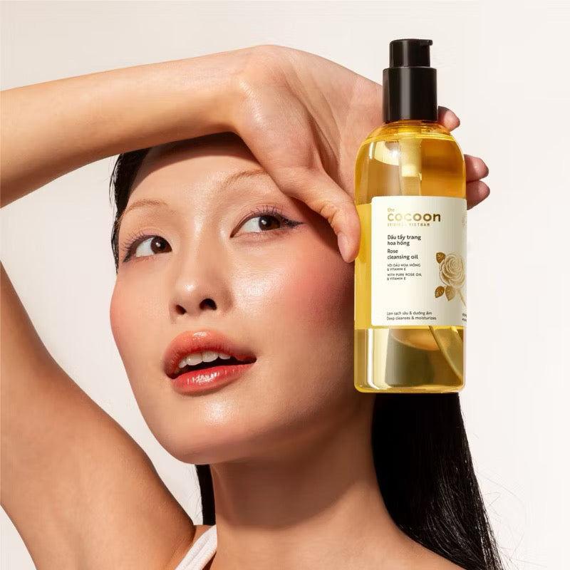 ￼Dầu tẩy trang hoa hồng Cocoon tẩy sạch makeup chuyên nghiệp & dưỡng ẩm