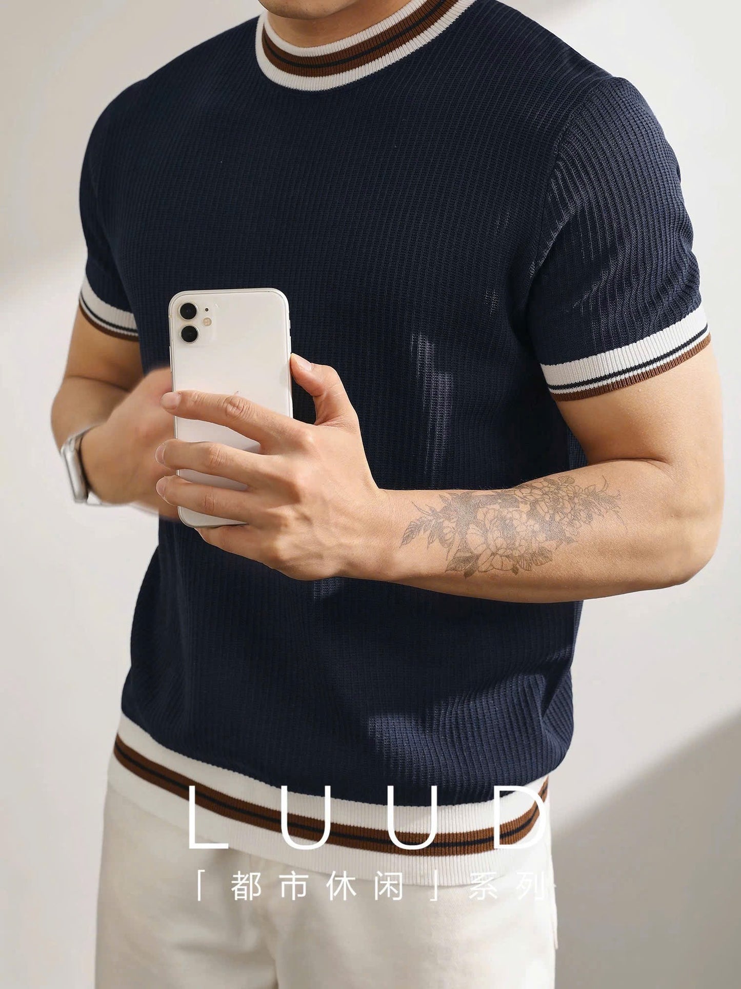 Áo tay ngắn dệt kim siêu mát