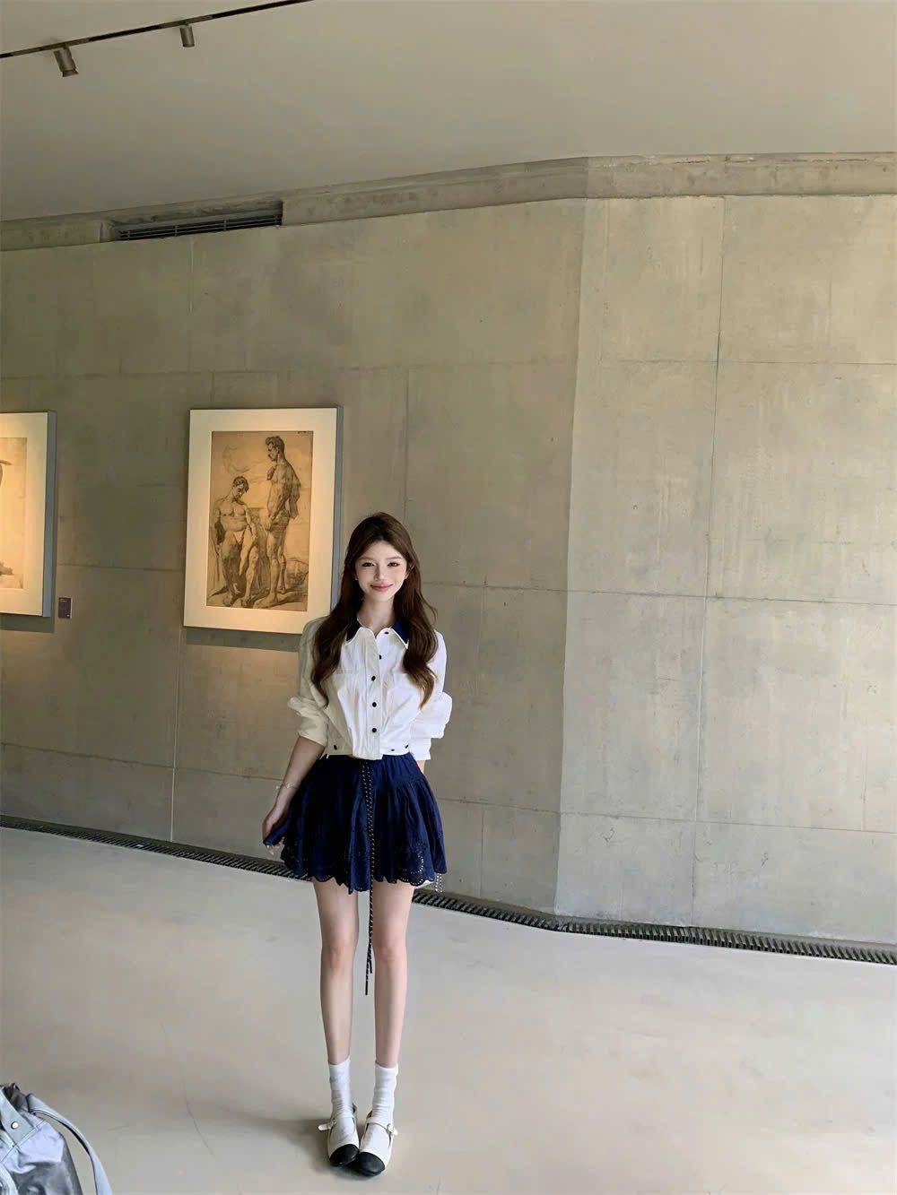 Set nữ sinh áo sơ mi chân váy