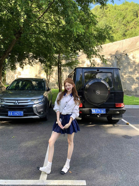 Set nữ sinh áo sơ mi chân váy