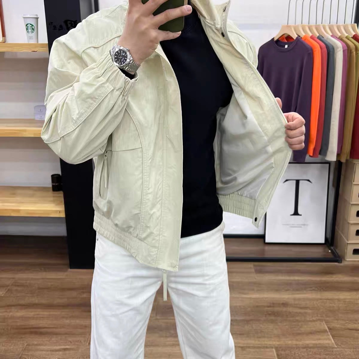 Áo khoác bomber cổ đứng cho nam