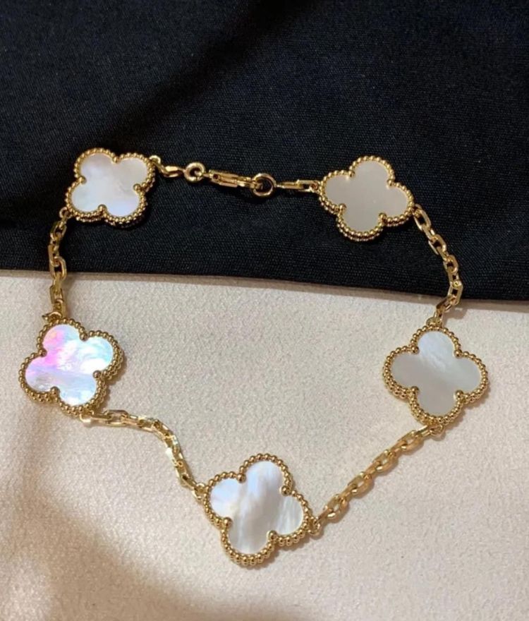 Vip VCA dây vàng phun 14k gold, đá xà cừ
