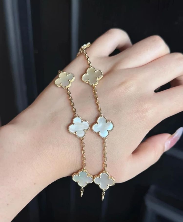 Vip VCA dây vàng phun 14k gold, đá xà cừ