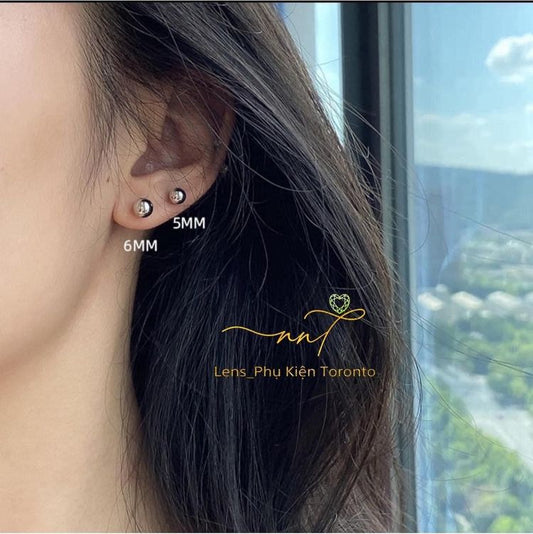 Khuyên tai bạc bi unisex