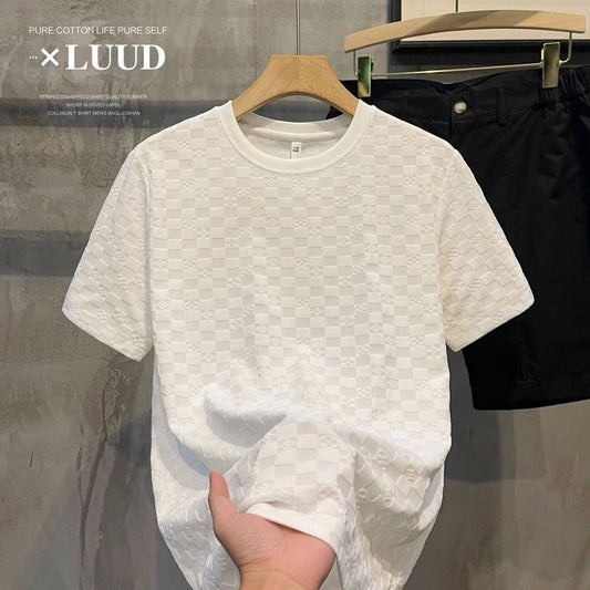 Áo thun nam họa tiết chìm XLUUD có sẵn