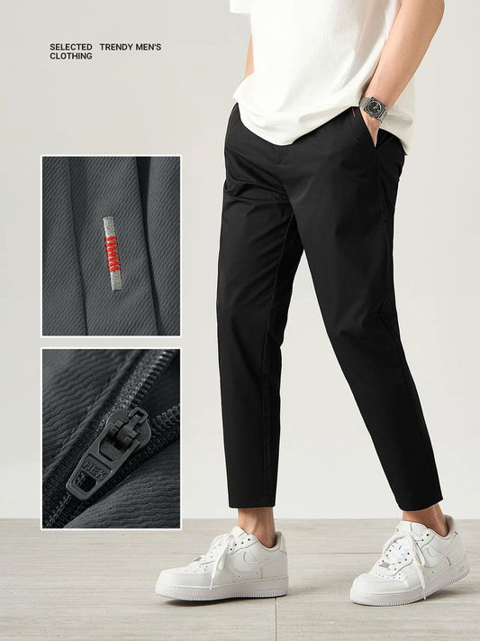 Quần nam ống côn vải Jacquard có sẵn