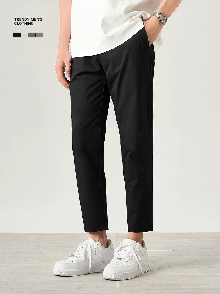 Quần nam ống côn vải Jacquard có sẵn