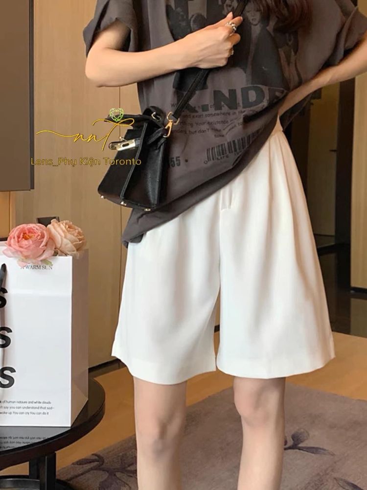 Quần lửng vải cotton có sẵn