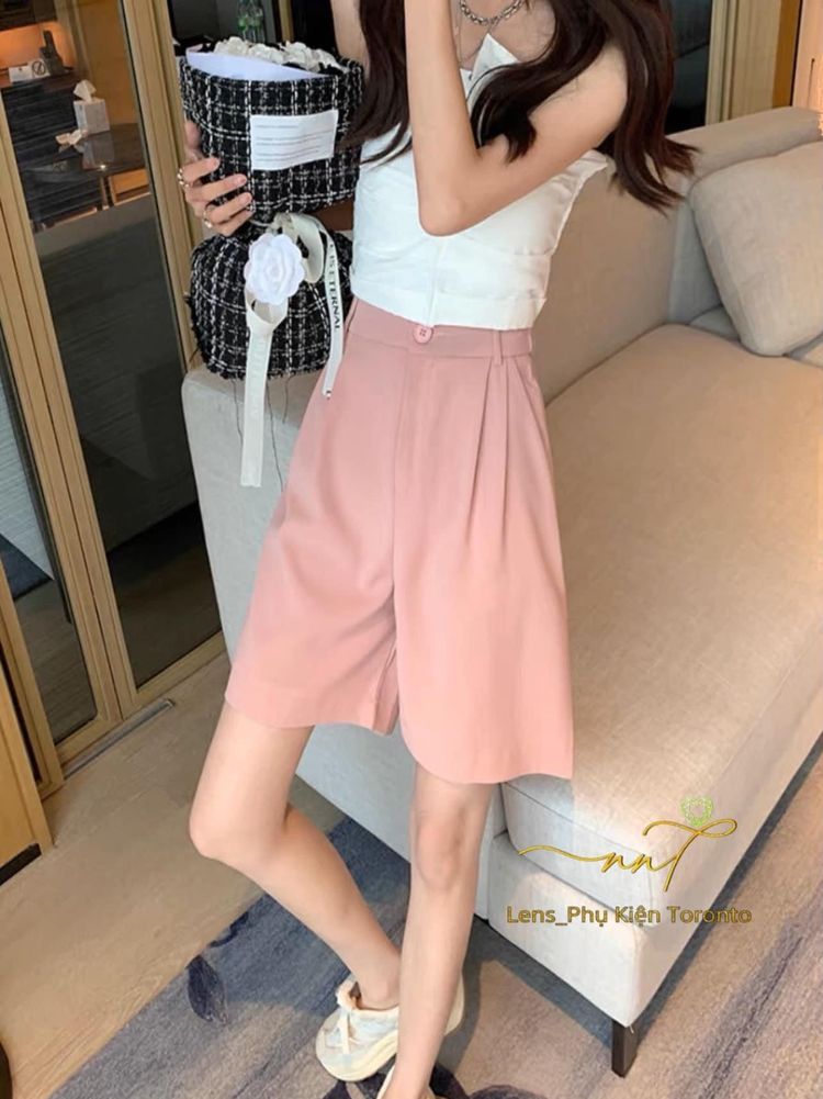 Quần lửng vải cotton có sẵn