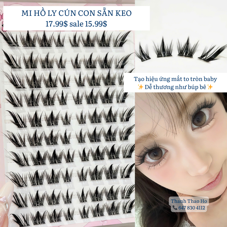 Mi hồ ly cún con sẵn keo