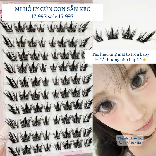 Mi hồ ly cún con sẵn keo
