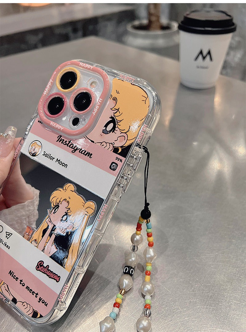 Ốp lưng IP thủy thủ mặt trăng instagram tráng gương