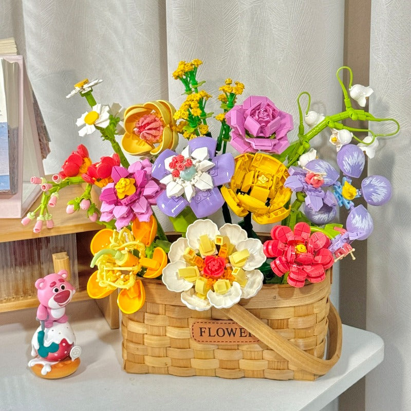 Lego nhiều hoa rực rỡ kèm hướng dẫn lắp ráp chill