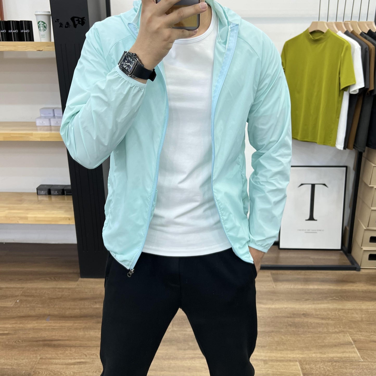 Áo khoác dù mỏng nhẹ chống nắng cho nam