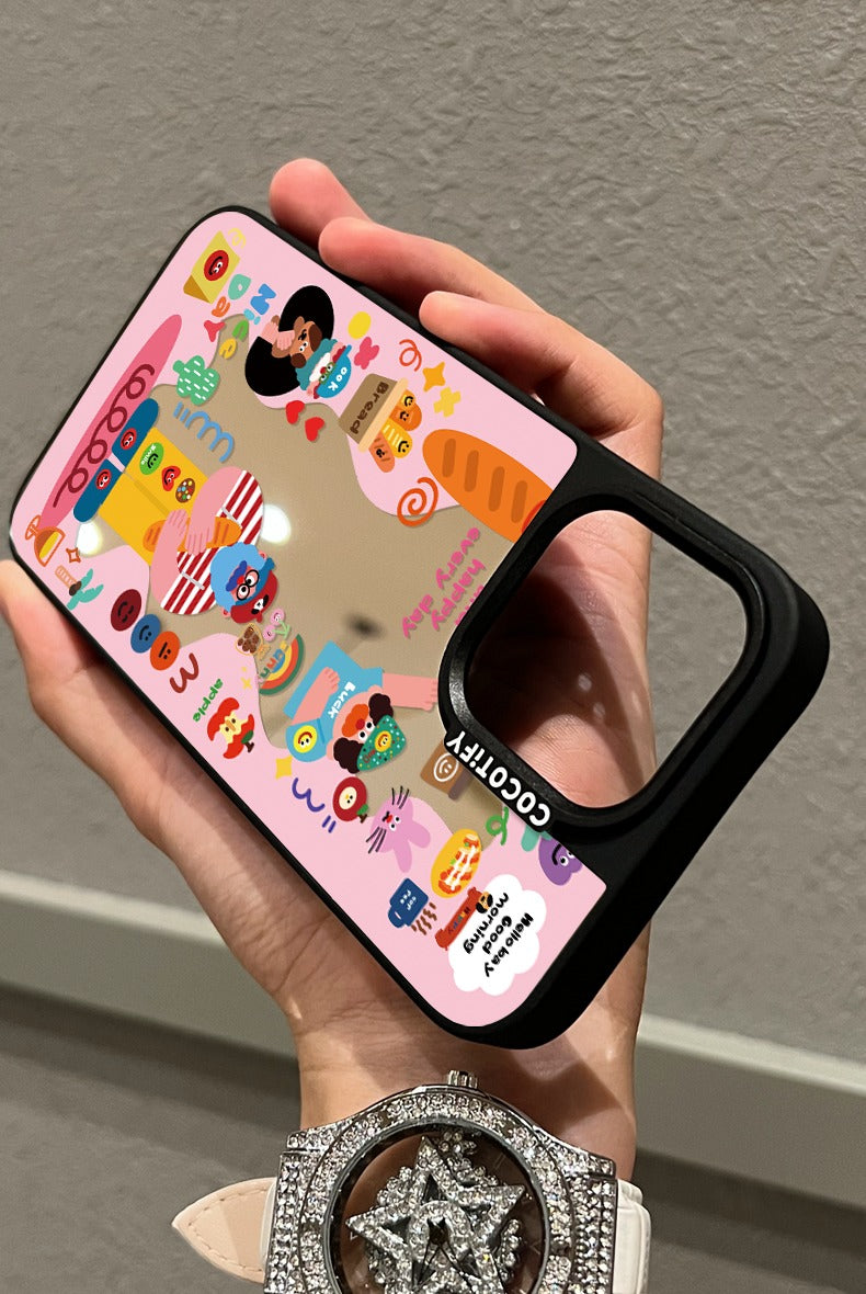Ốp lưng IP gợn sóng gương nhiều màu