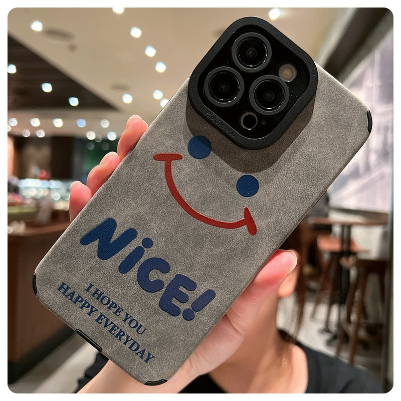 Ốp lưng IP silicone xám mặt cười