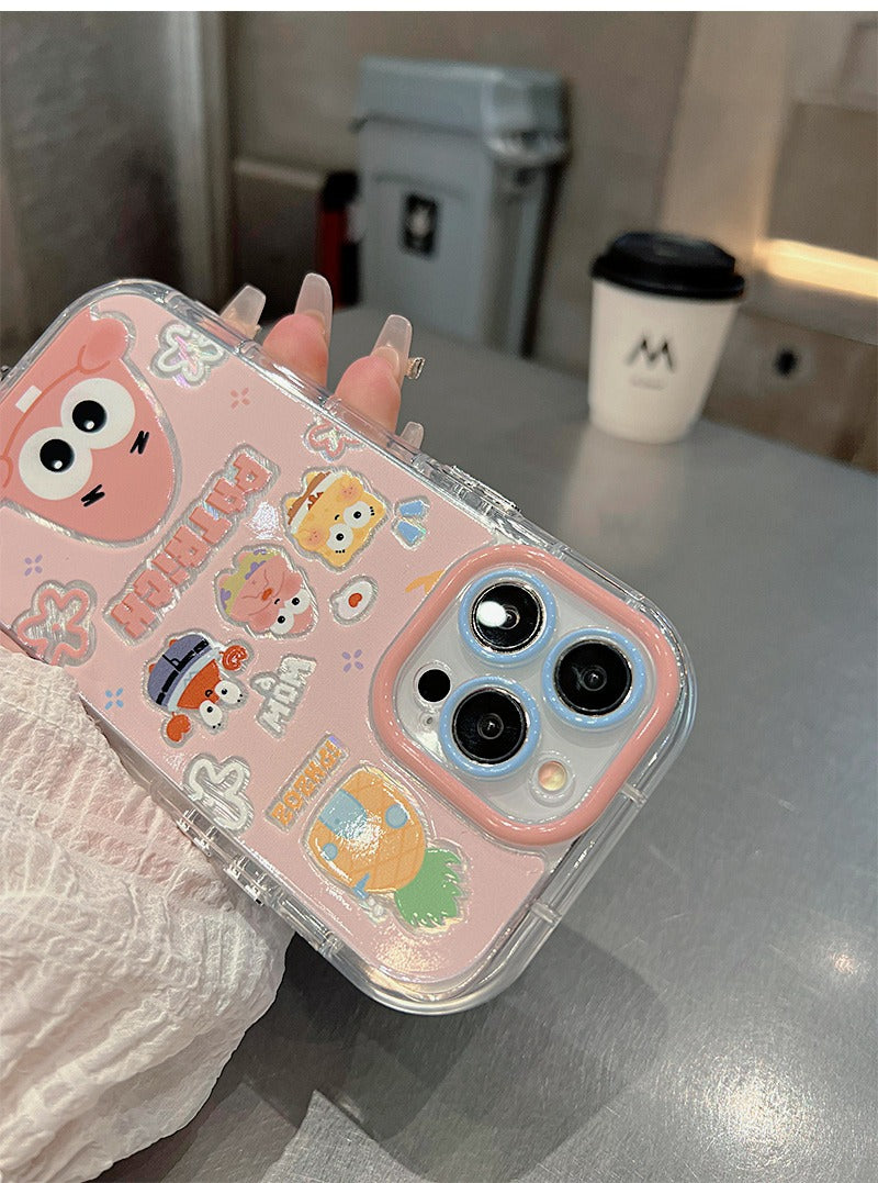 Ốp lưng IP silicone SpongeBob Patrick Star kèm dây đeo tay