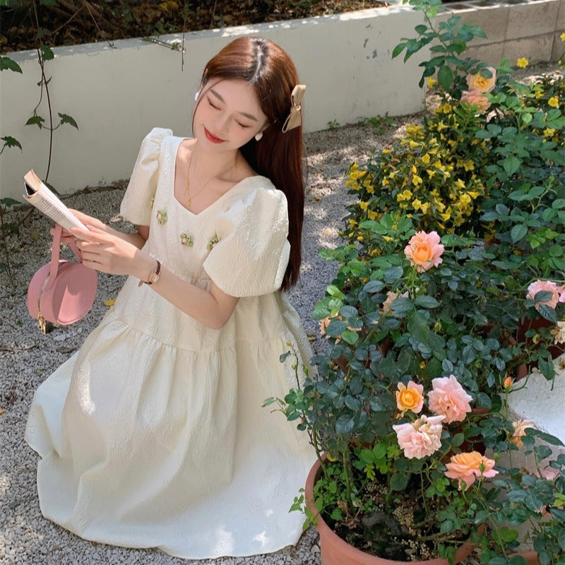 Đầm bầu xoè xinh xắn có sẵn