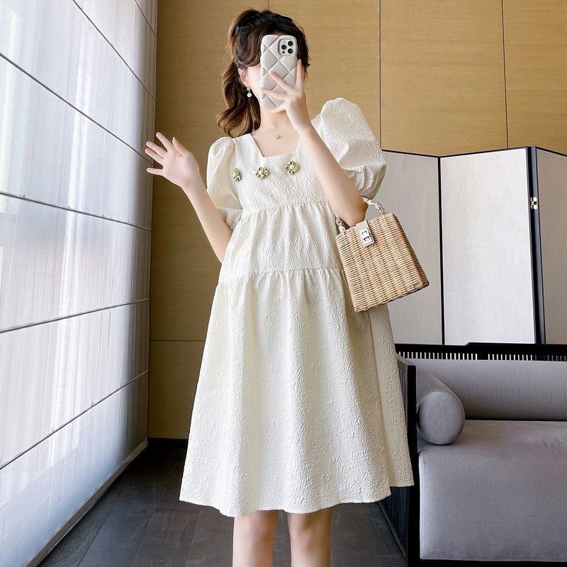 Đầm bầu xoè xinh xắn có sẵn