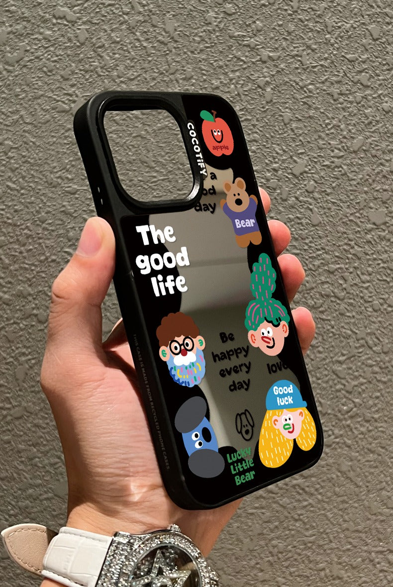 Ốp lưng IP gợn sóng gương nhiều màu