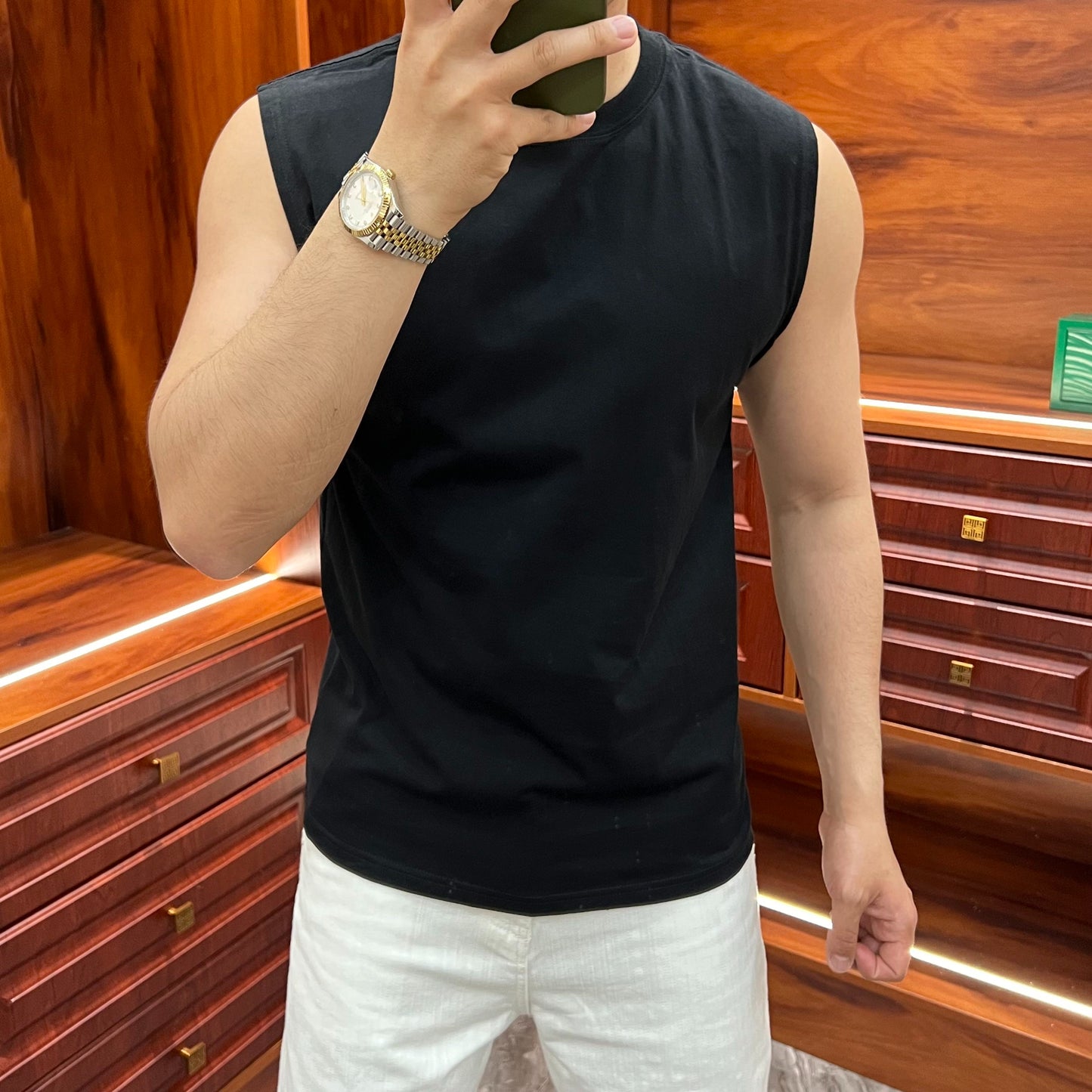 Áo ba lỗ cotton thoáng mát cho nam