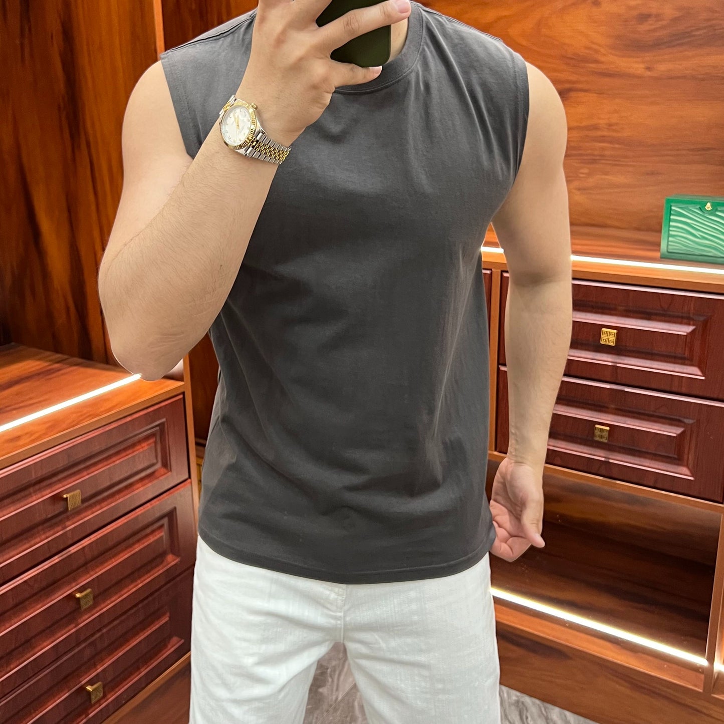 Áo ba lỗ cotton thoáng mát cho nam