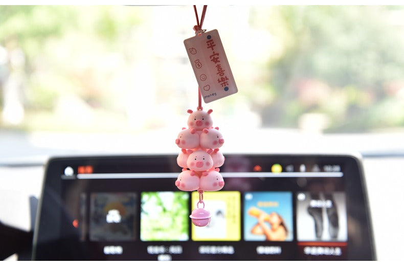 Dây treo xe ô tô heo hồng dễ thương đủ kiểu dáng
