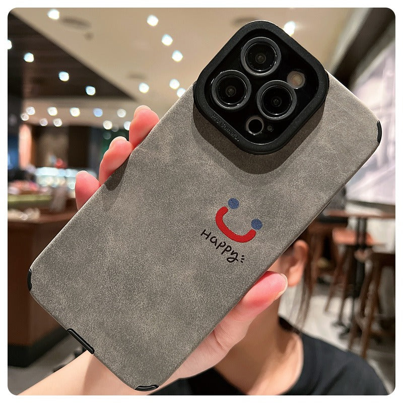 Ốp lưng IP silicone xám mặt cười