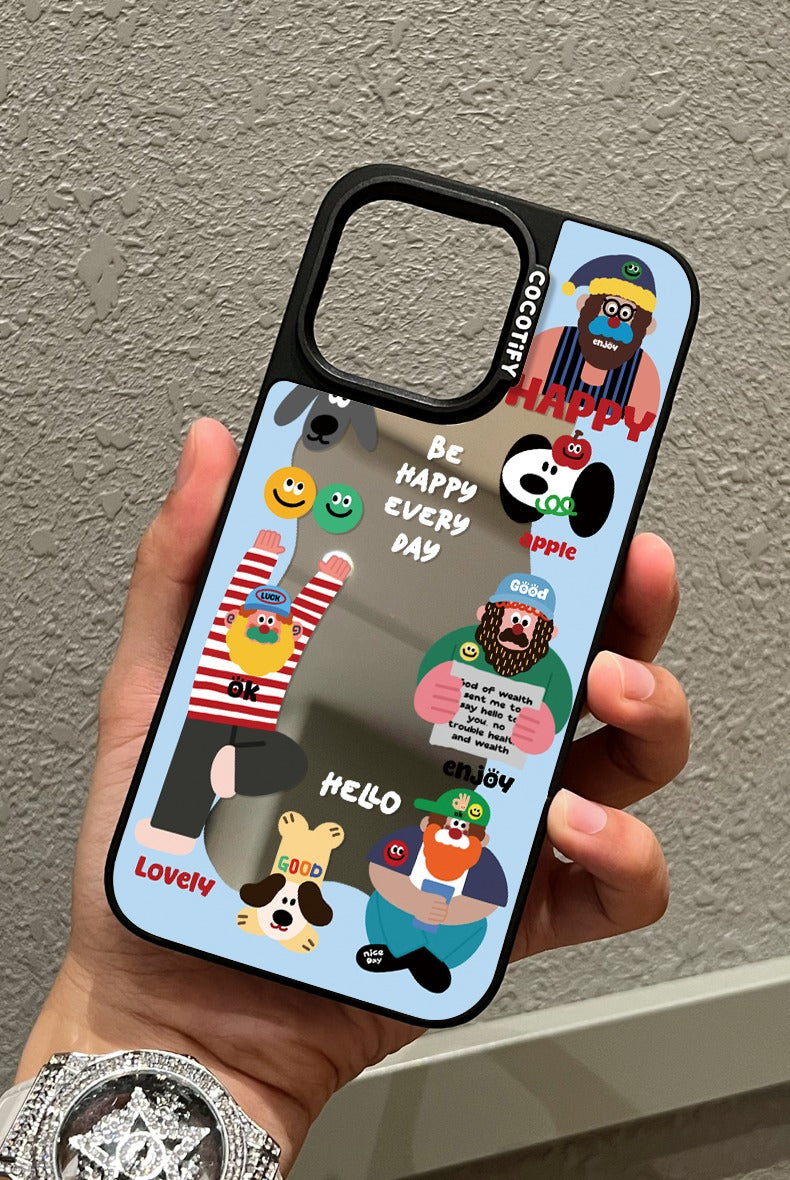 Ốp lưng IP gợn sóng gương nhiều màu
