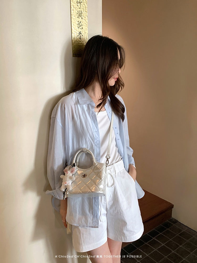 Túi  đeo chéo cầm tay màu ngọc trai Chio'2nd