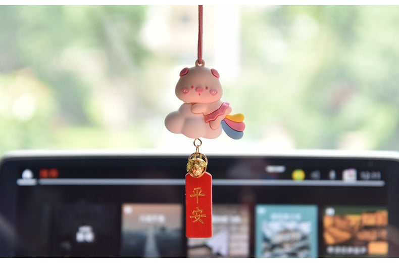 Dây treo xe ô tô heo hồng dễ thương đủ kiểu dáng