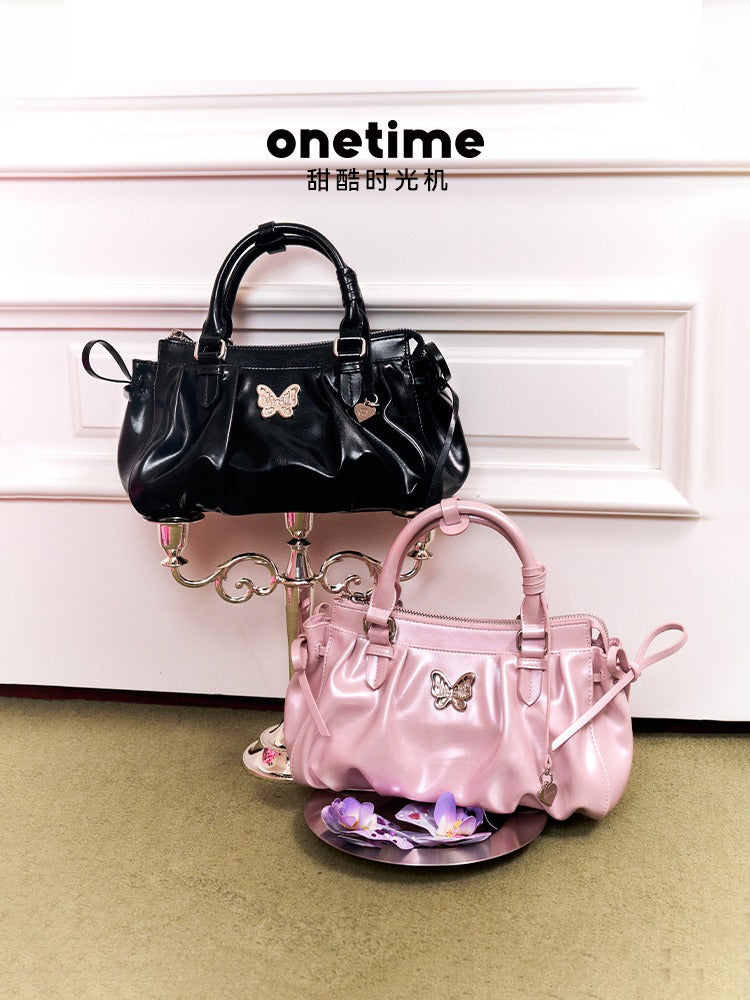 Túi xách tay kèm dây đeo vai hình bướm barbie y2k Onetime