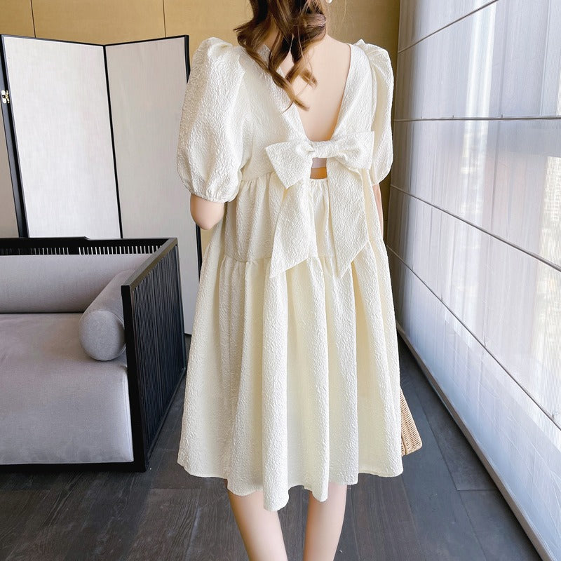 Đầm bầu xoè xinh xắn có sẵn