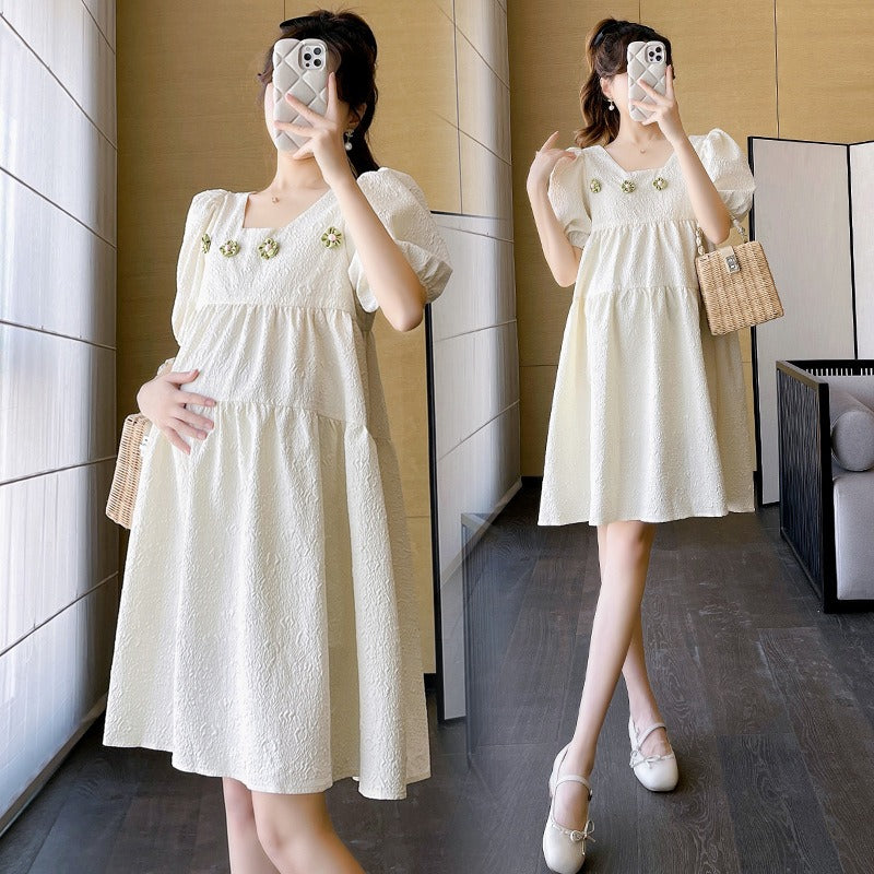 Đầm bầu xoè xinh xắn có sẵn