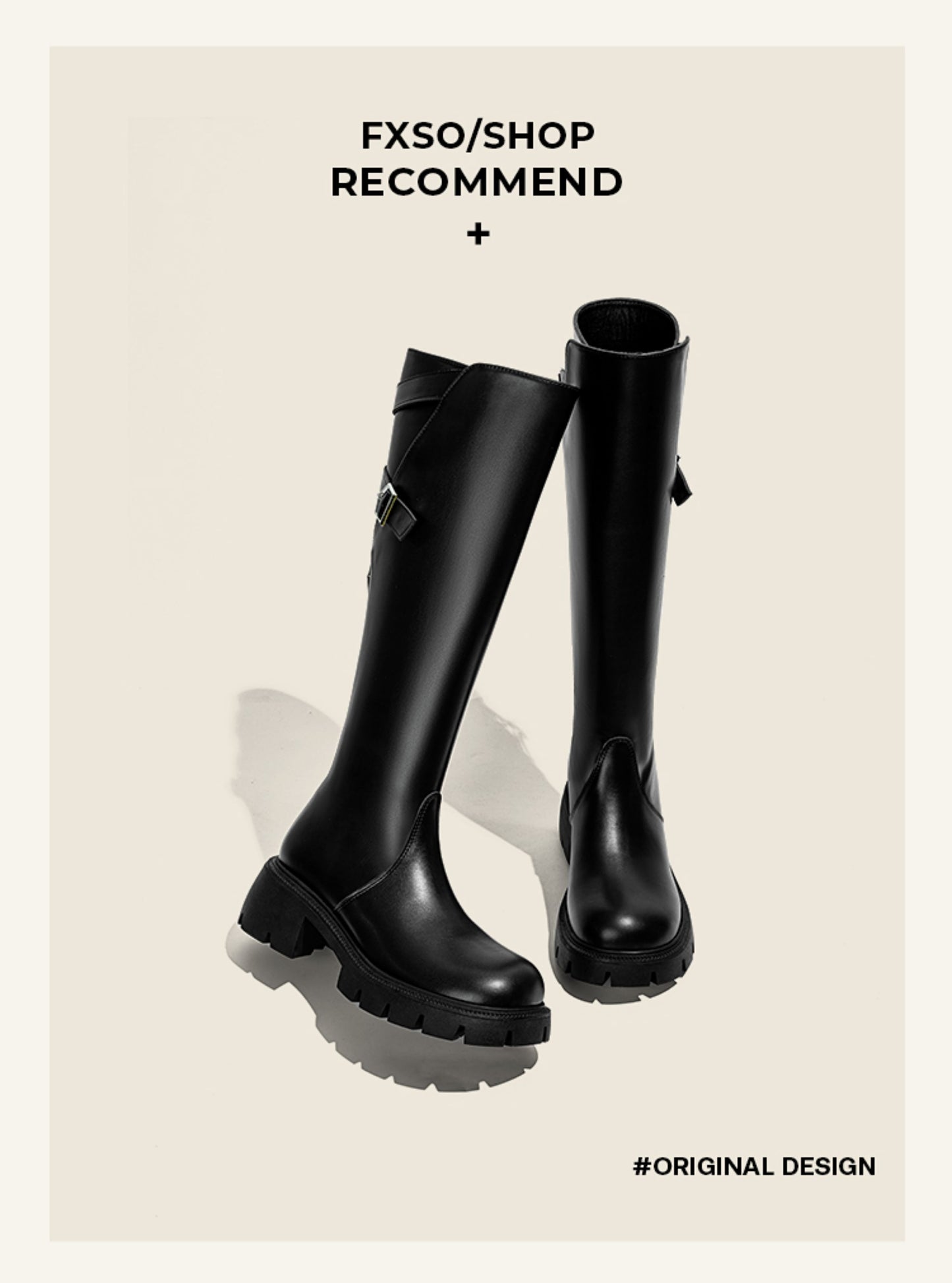 Giày boots da cổ cao dây chéo sau