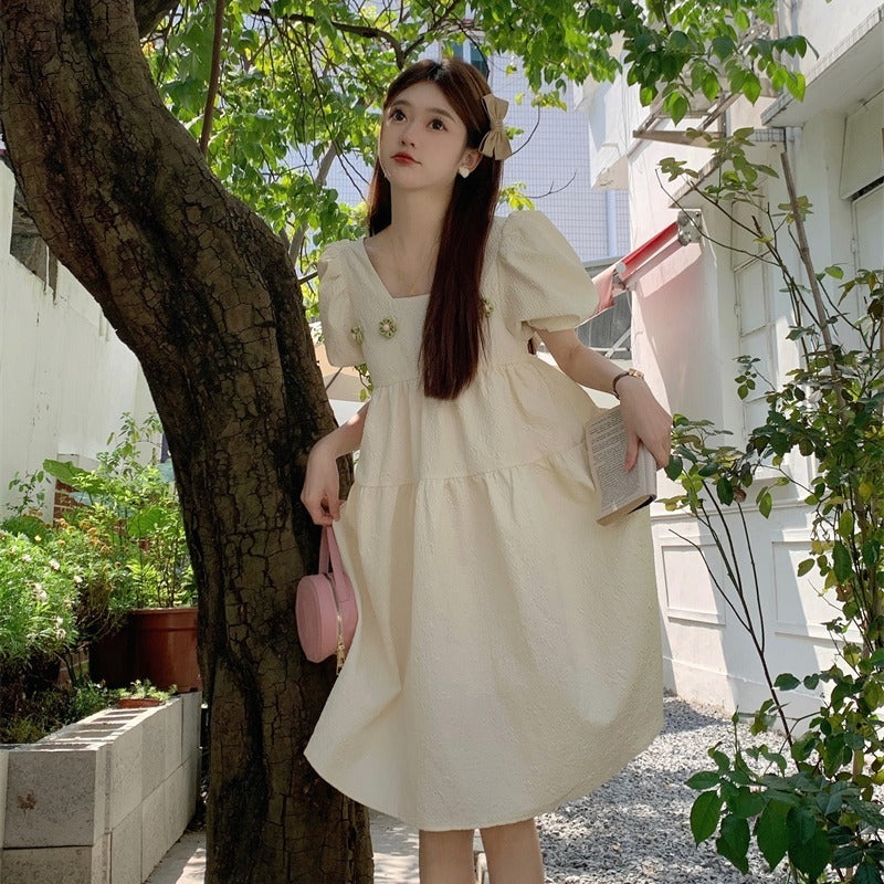 Đầm bầu xoè xinh xắn có sẵn