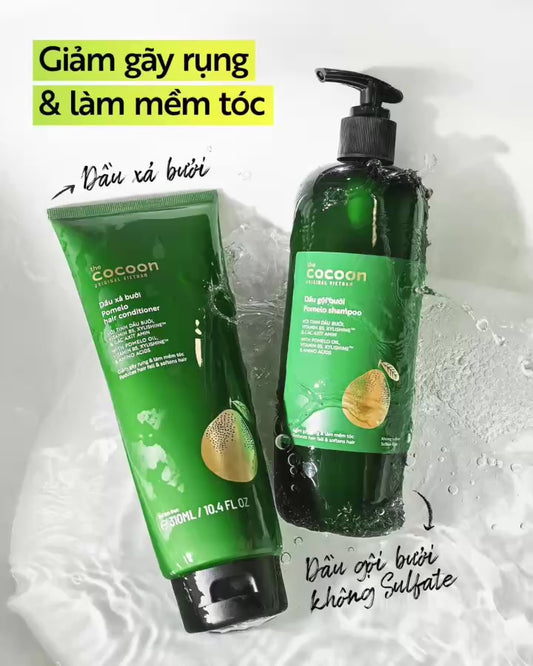 Combo Cocoon 3 món Bộ gội xả bưởi + Gel tắm khuynh diệp bạc hà - Tặng tinh dầu bưởi có sẵn