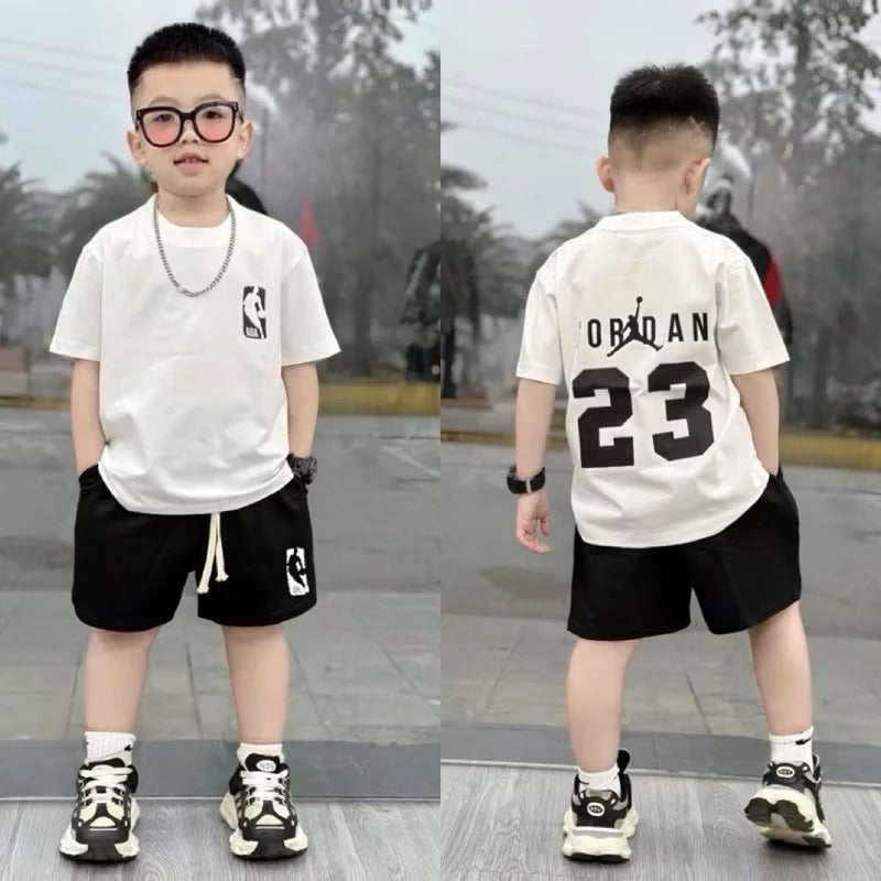 Bộ áo phông quần đùi số 23 cho bé trai năng động