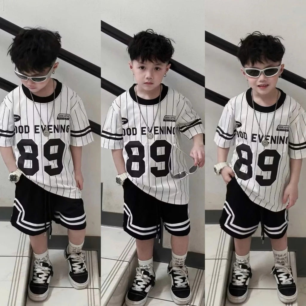 Áo phông kẻ dọc đủ size cho bé gái, bé trai và mẹ