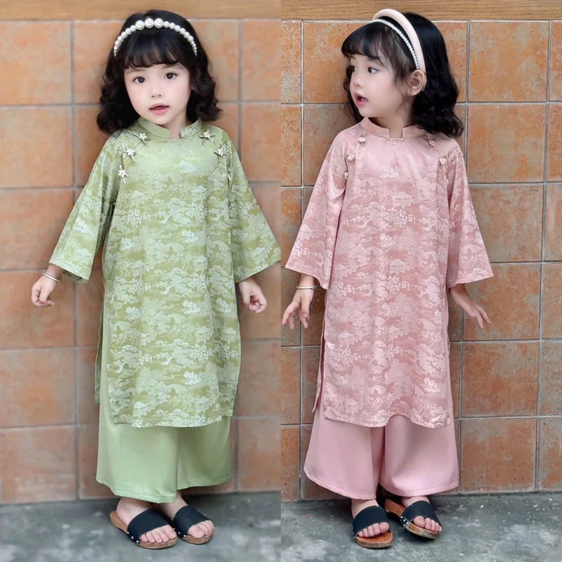 Áo dài Đào Trúc cho mẹ và bé