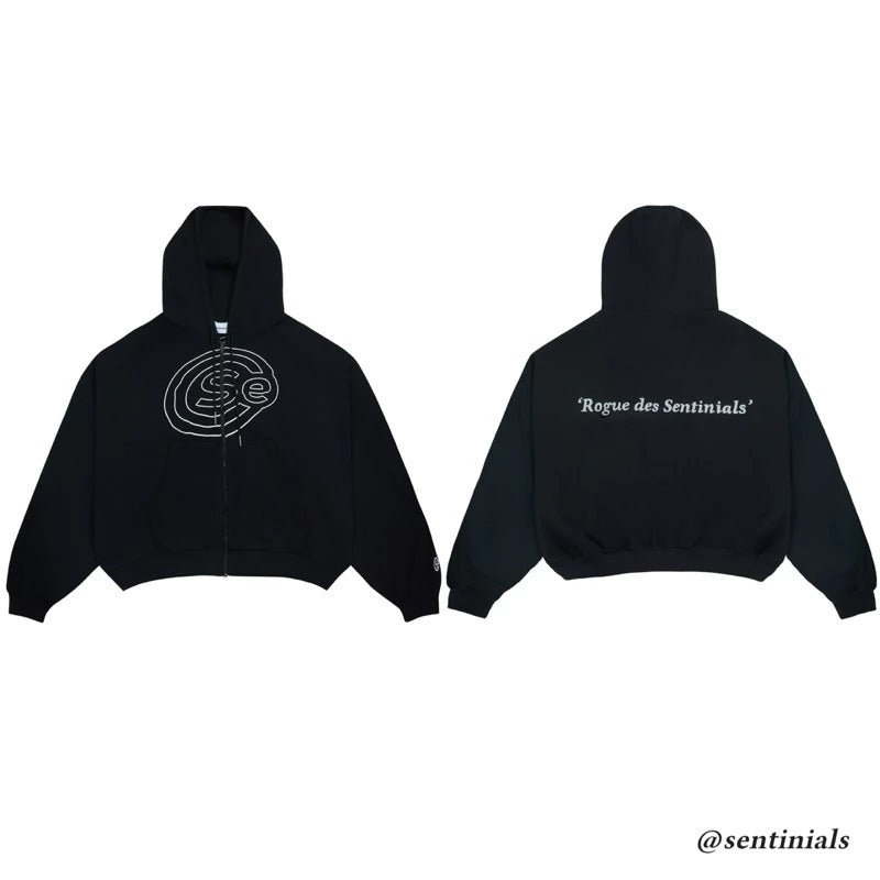 Áo khoác hoodie zip lửng tay dơi Sentinials unisex local brand Việt Nam