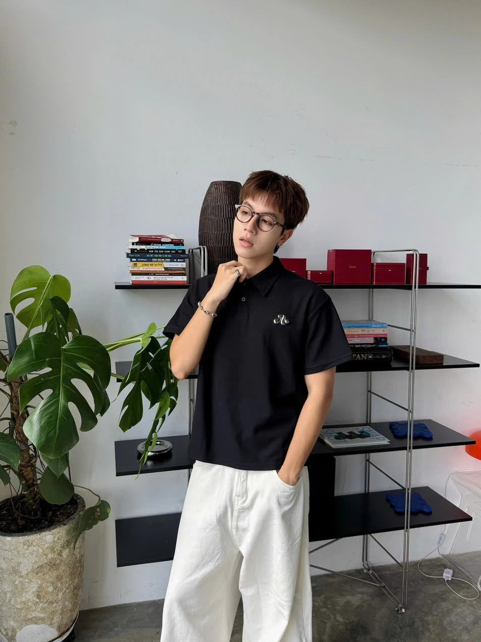 Áo polo trơn form ngắn unisex local brand Việt Nam