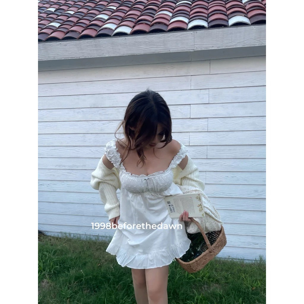 Đầm trắng 2 dây nàng thơ local brand Việt Nam