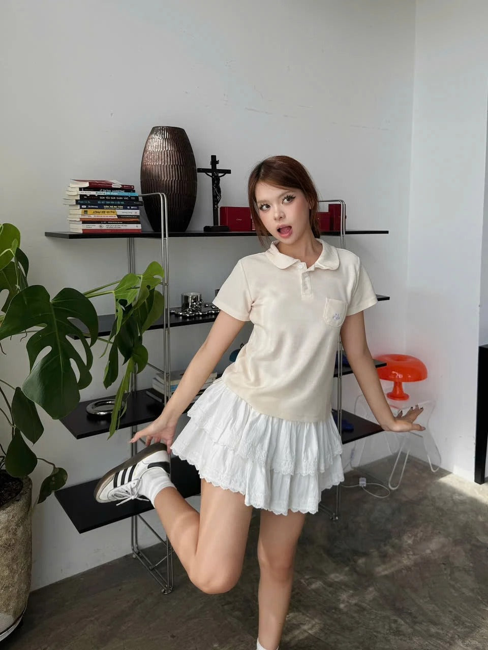 Áo polo trơn form ngắn unisex local brand Việt Nam