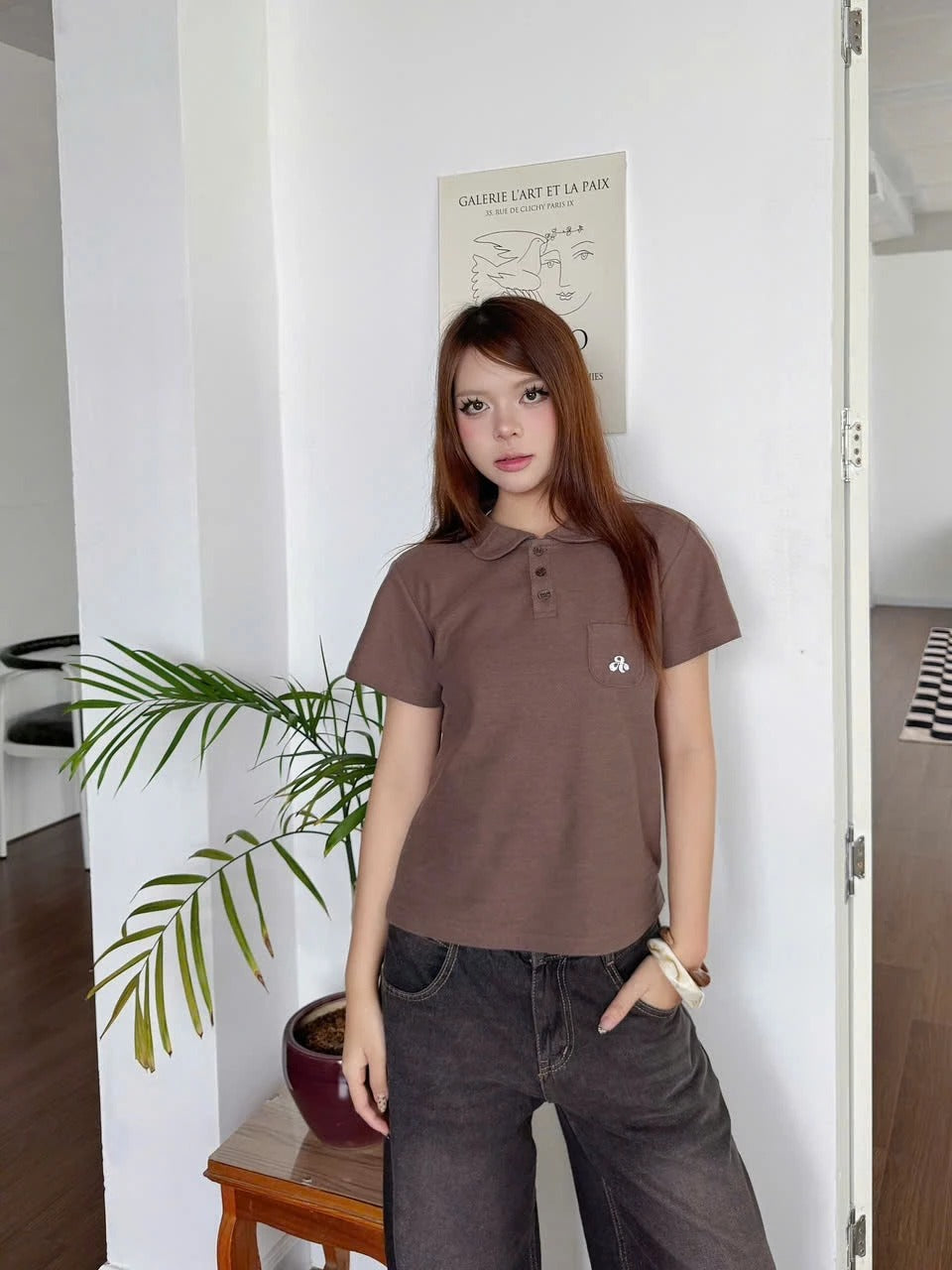 Áo polo trơn form ngắn unisex local brand Việt Nam