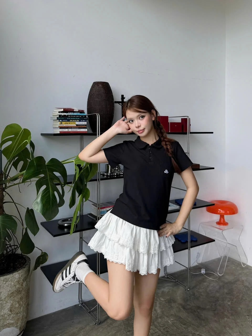 Áo polo trơn form ngắn unisex local brand Việt Nam