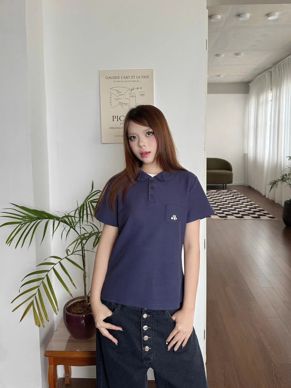 Áo polo trơn form ngắn unisex local brand Việt Nam